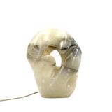 Sculptural alabaster table lamp, France 1980s