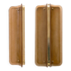 Pair of Big Curved Amber Murano Glass and Brass Wall Sconces