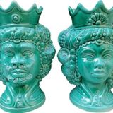 Teste di moro siciliane in ceramica