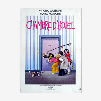 Affiche cinéma originale "Chambre d'hôtel" Vittorio Gassman