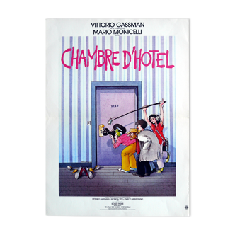 Affiche cinéma originale "Chambre d'hôtel" Vittorio Gassman