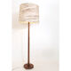 Teak floor lamp and wool lampshade Denmark 1960 1970