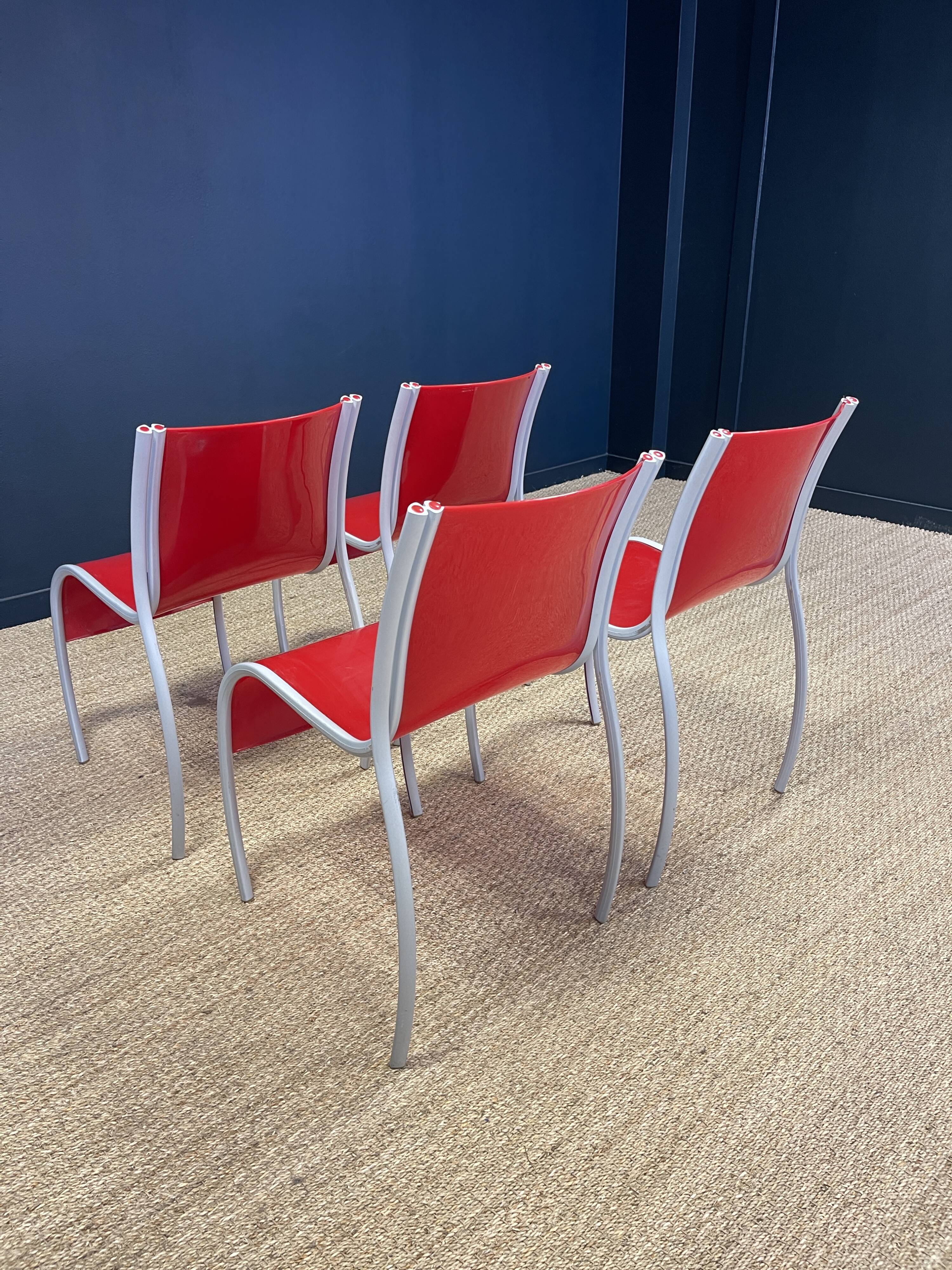 Set of 4 FPE chairs by Ron Arad for Kartell 2000s Italy
