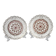 Pair of openwork porcelain plates decorated with roses