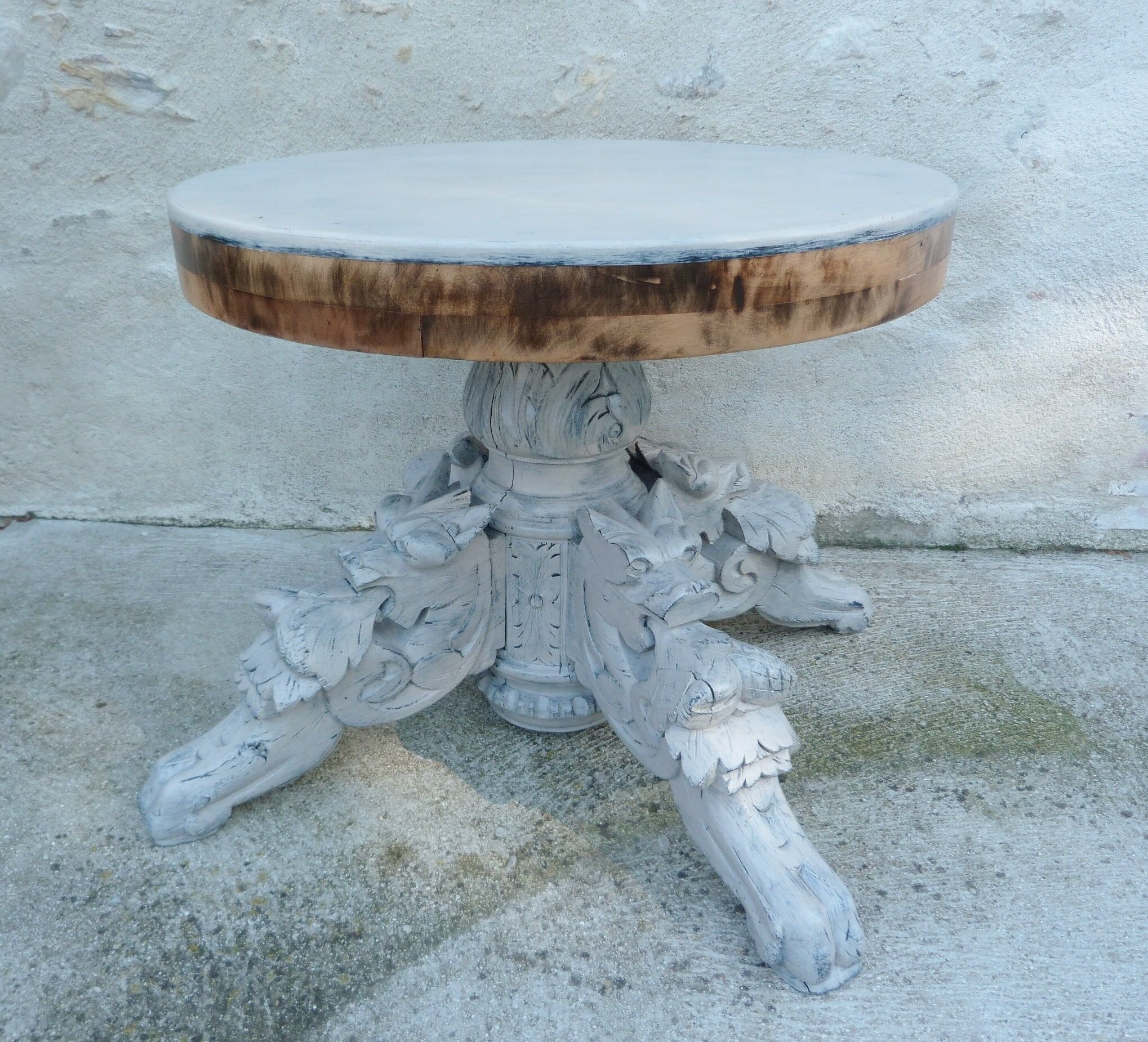 Patinated coffee table