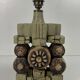 Mid century brutalist ceramic table lamp by Bernard Rooke, 1970s