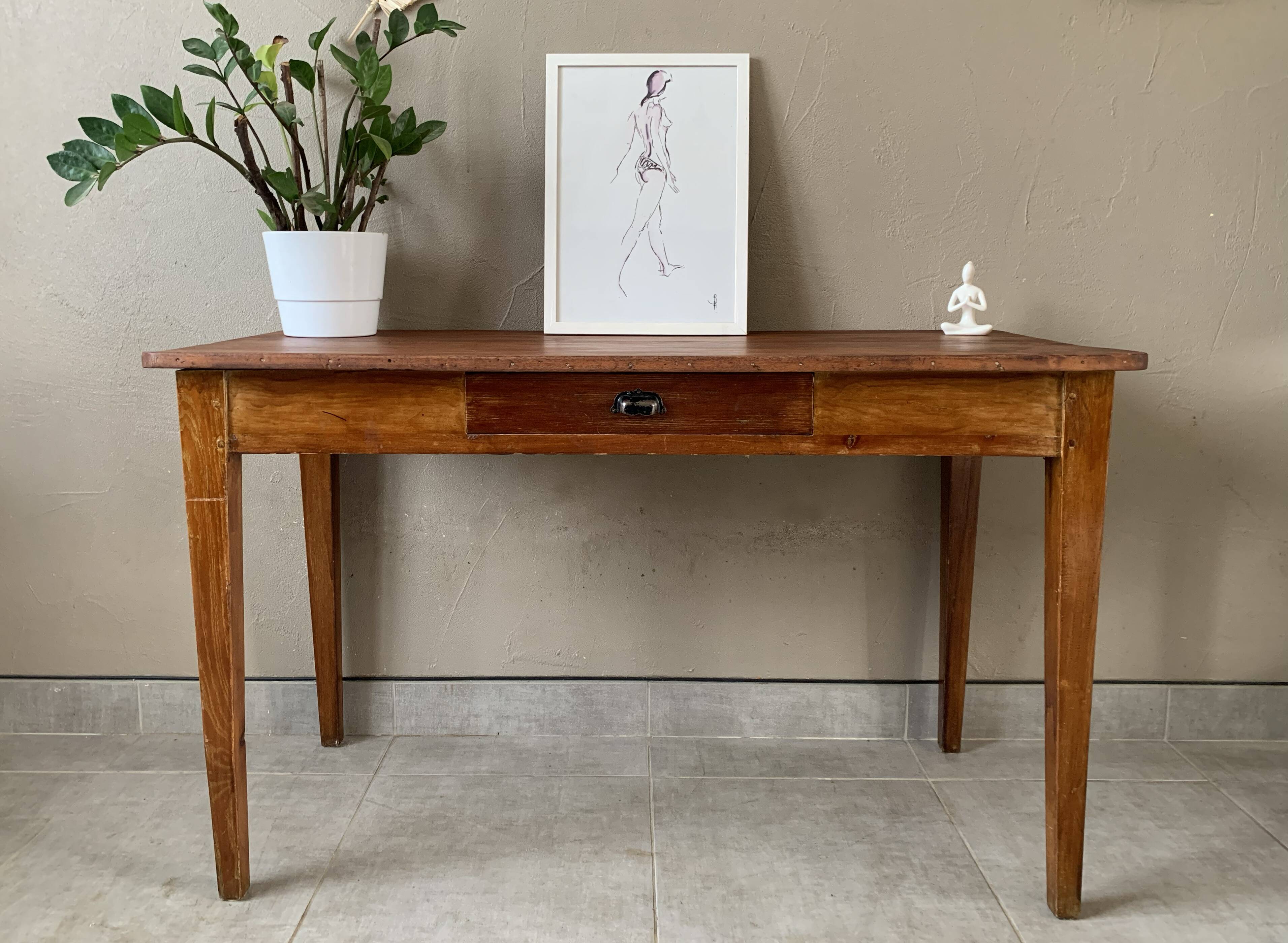 Vintage oak desk / table from the 1950s