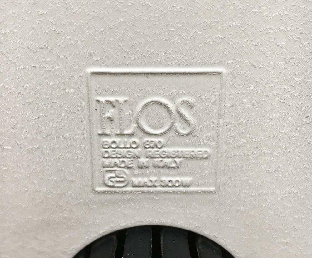 Vintage Space Age Wall Lamp Bollo 870 by Tobia Scarpa for Flos, 1970s