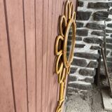 Vintage rattan mirror