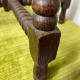 Round turned wood side table