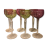 Set of 6 crystal wine glasses "St Louis"