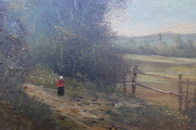 Oil on canvas Landscape nineteenth century