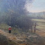 Oil on canvas Landscape nineteenth century