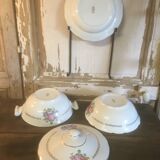 Set of tureen, salad bowl and "Irene" dish in Luneville earthenware