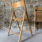 4 folding wooden chairs for Habitat, 1980