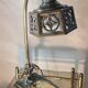 polished coppery brass art deco desk lamp numbered 3kg