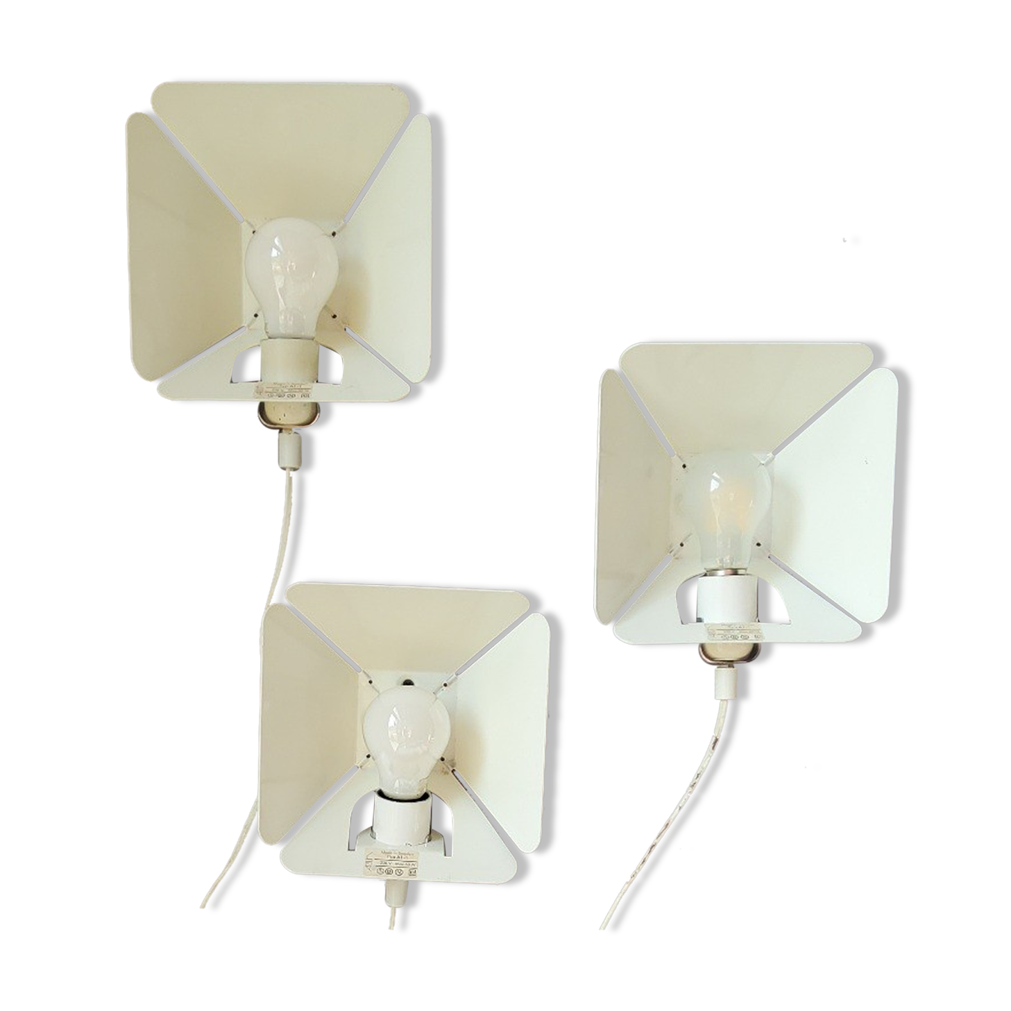 Wall lamps MidCentury floral pattern