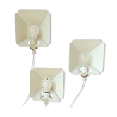 3 appliques murales midcentury motif fleural