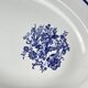 Large white & blue oval dish, bird and flower motif