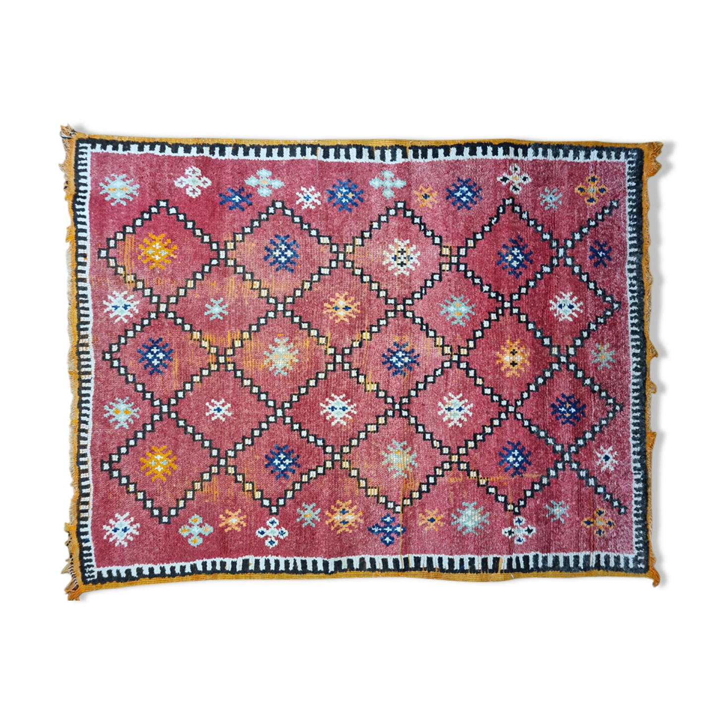 Moroccan Kilim handmade carpet, 166 cm x 131 cm