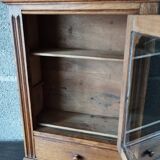 Old glass wall shelf with drawer door