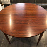 Scandinavian extendable rosewood round table, 1960s