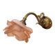 Old pink and golden brass wall lamp