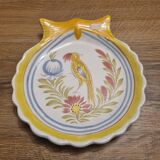 Plate scallop shell Hb Henriot Quimper