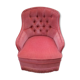 Pink velvet padded toad chair