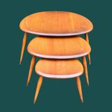 Ercol nesting tables, Pebble Nest of Tables