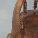 Set of 2 antique English captain's chairs/desk chairs from the 19th century