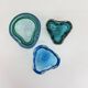 Mid-century design set of 6 blue Murano glass bowls, 1970s