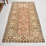 4x7 Cream & Brown Turkish Vintage Rug 120x211Cm SK 22198