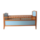 Bed baby/child of the 50s in wood and rattan