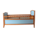Bed baby/child of the 50s in wood and rattan
