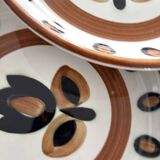 Set of 8 vintage Boch La Louviere soup plates, 1970s, kimono model