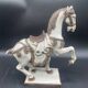 Large pair of crackled ceramic horses – China 20th century