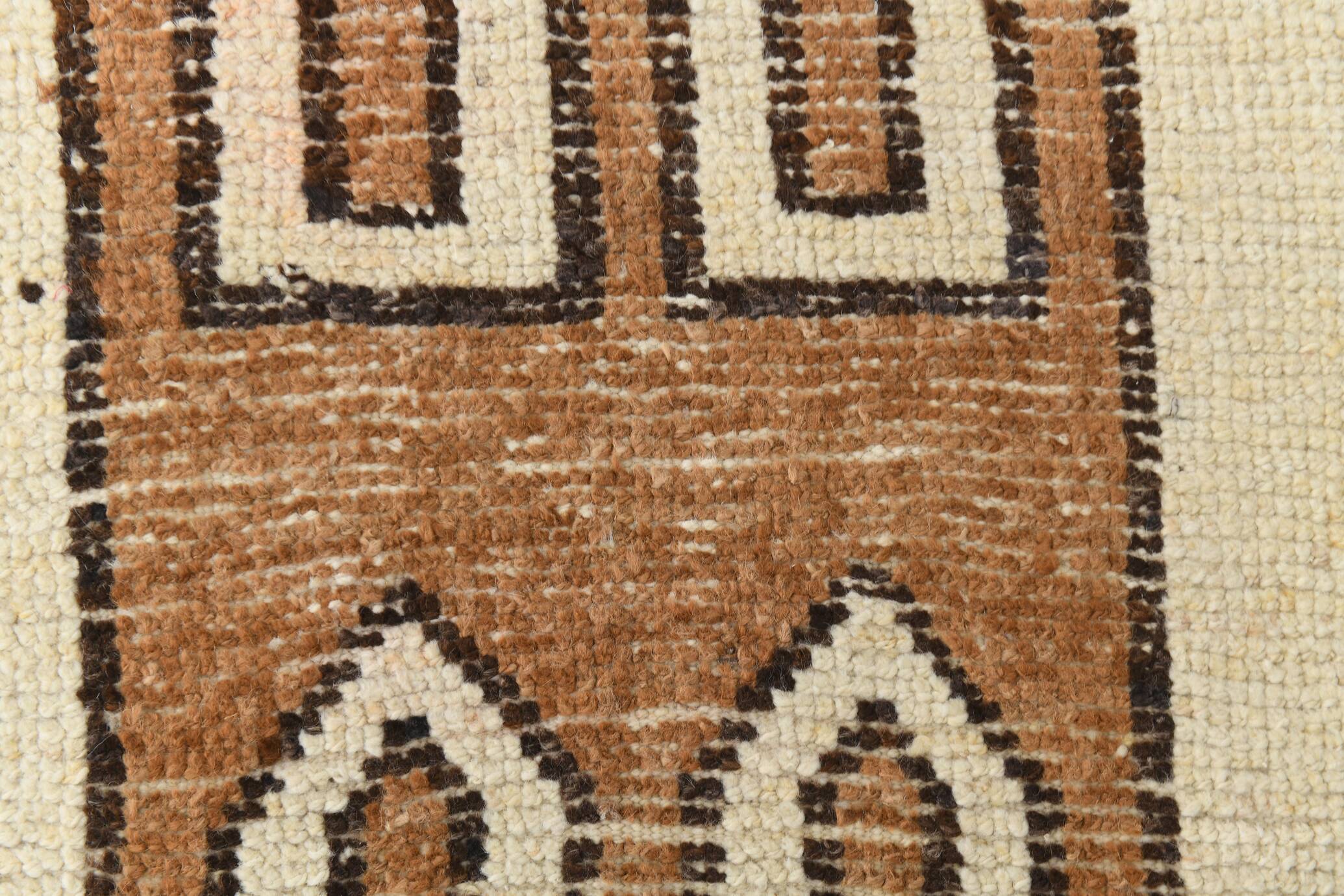 Beige Brown Oriental Persian Runner Rug, 88x351Cm
