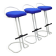 Set of 3 postmodern bar stools, 1980s