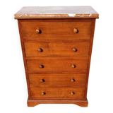 Mahogany and marble chest of drawers or chiffonier