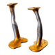 Pair of Brutalist Candlesticks by David Marshall, Bronze and Aluminum, Esp
