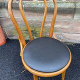 Set of 4 viennese curved wood chairs bistrot