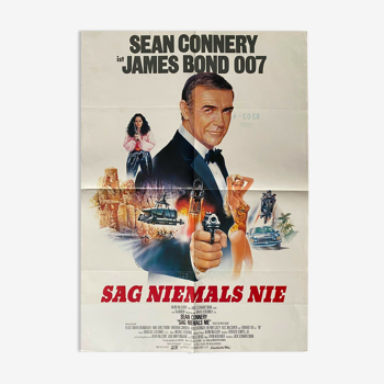 Affiche cinéma originale "Jamais plus jamais" James Bond, Sean Connery 60x84cm 1983