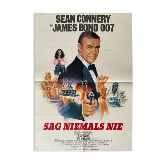 Affiche cinéma originale "Jamais plus jamais" James Bond, Sean Connery 60x84cm 1983