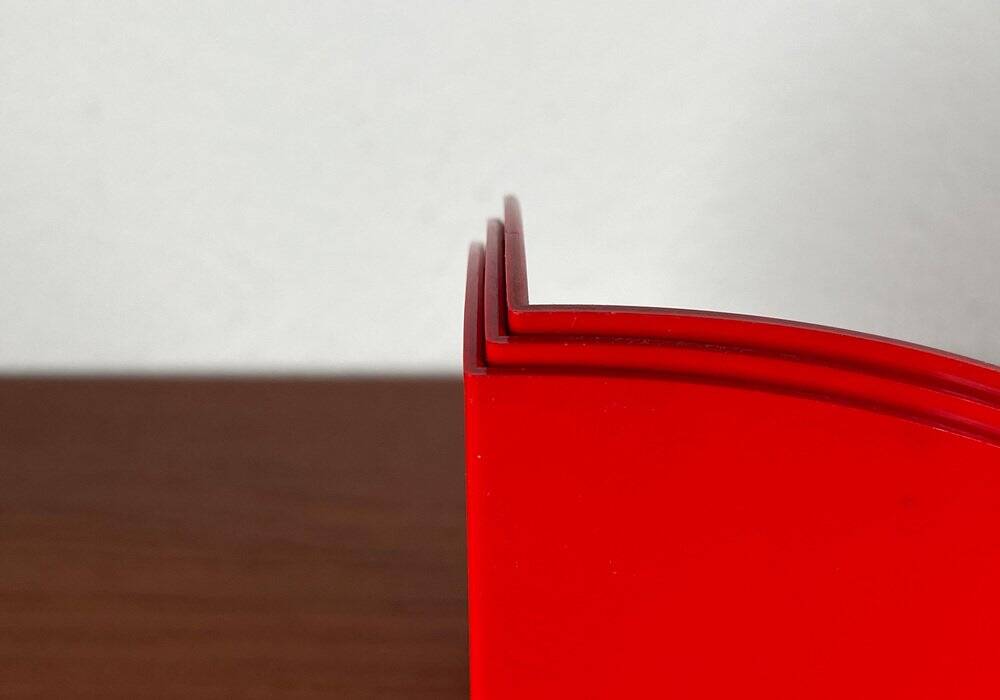 Pair of bookends model 4909 Italian space age mid-century by Giotto Stoppino for Kartell, 1960, set of 3