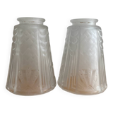 Pair of Muller brothers art deco pendant lights