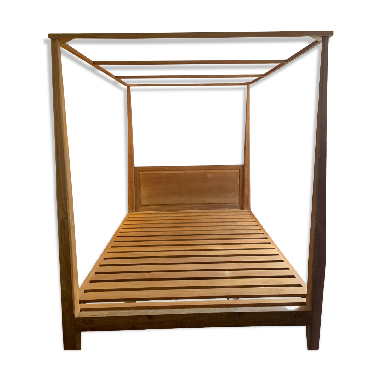 Solid teak canopy bed 160x200
