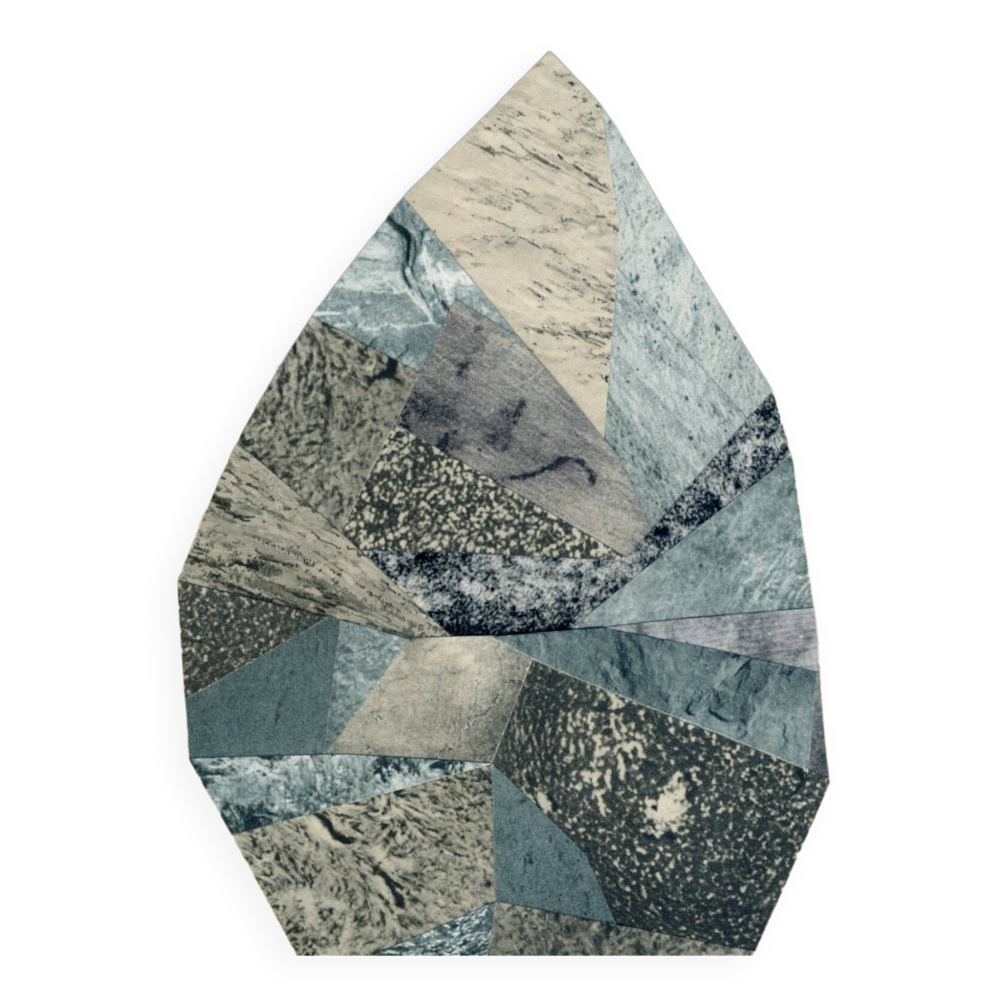 Collage on paper • mineralogy iv