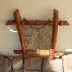 Old wooden mirror, carved bamboo way