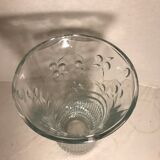 Old vase transparent molded glass
